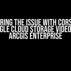 Conquering the Issue with CORS Policy for Google Cloud Storage Video Files in ArcGIS Enterprise